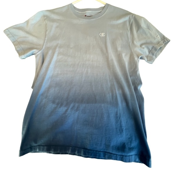 CHAMPION Dip Dye Men’s T-Shirt Medium Blue - Picture 1 of 6